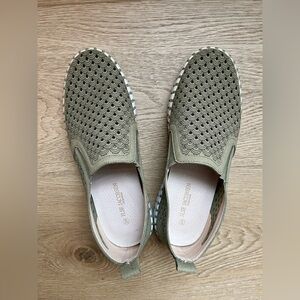Ilse Jacobsen Olive Green Slip-On Sneakers